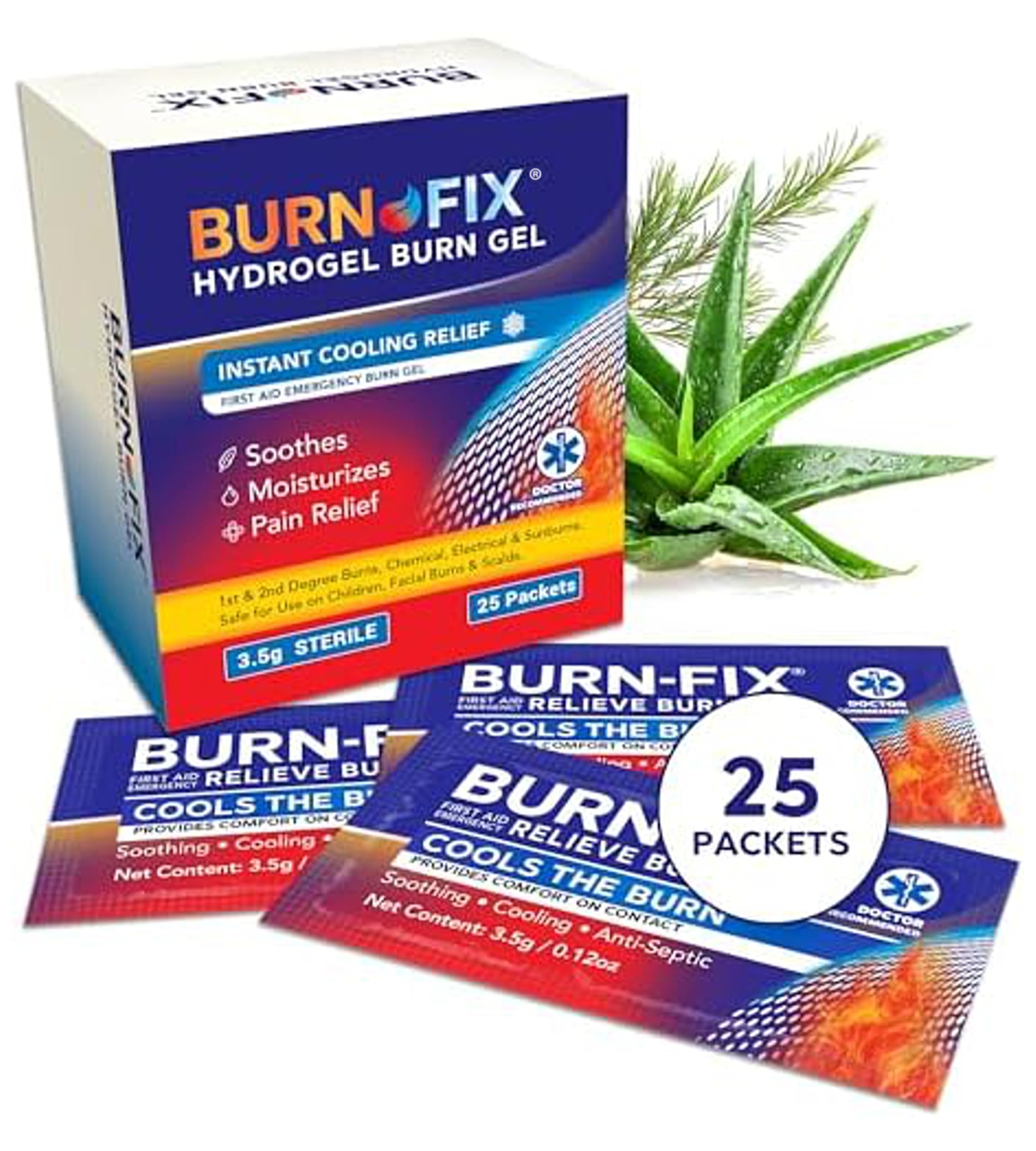 Amazon.com: BurnFIX® Burn Gel Packets, First Aid Hydrogel Relief